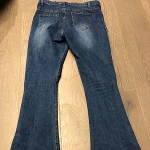 Slim fit bell bottom jeans